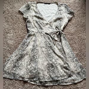 Abercrombie Snake Print Wrap Dress